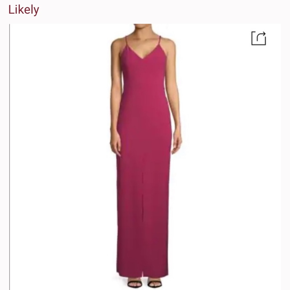 Likely Brooklyn Front-Slit Gown WORN ONCE